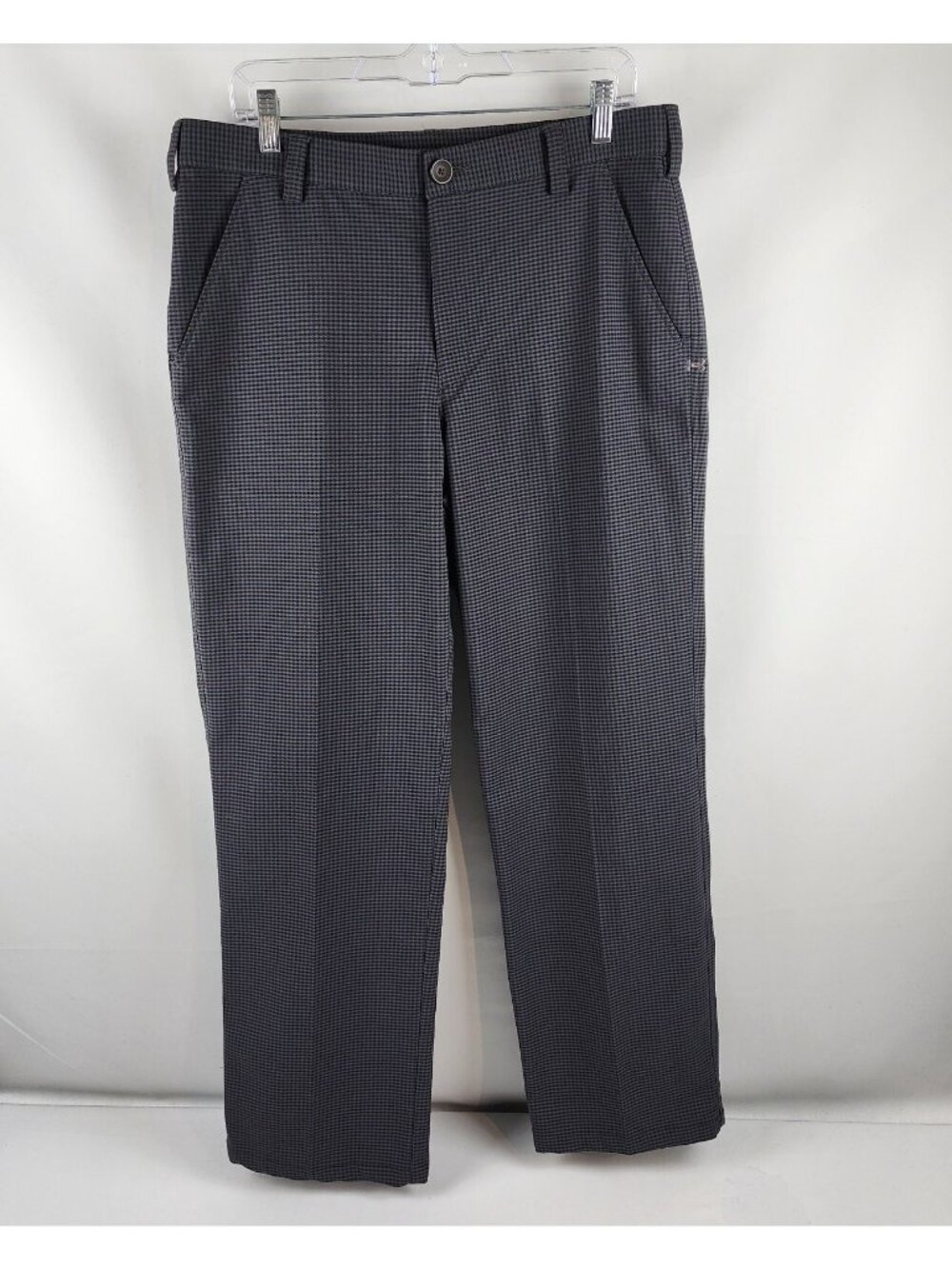 Under Armour Pants Mens 34x31 Bent Grass Tech Golf Gray Black Plaid Performance